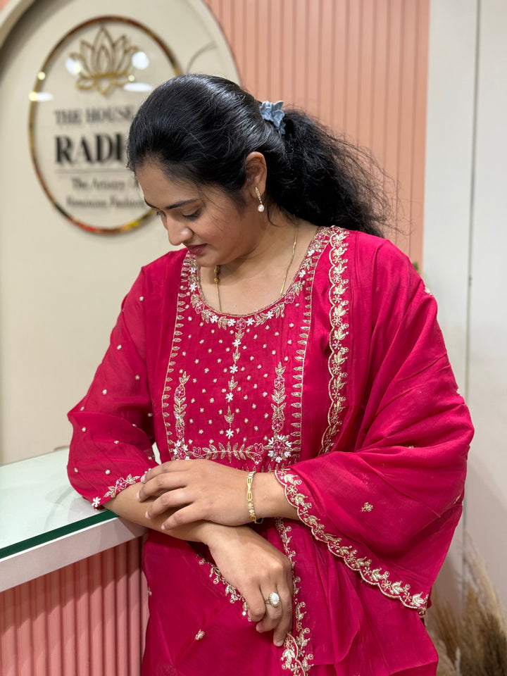 S Mul Chanderi with Kail Pattern | R214