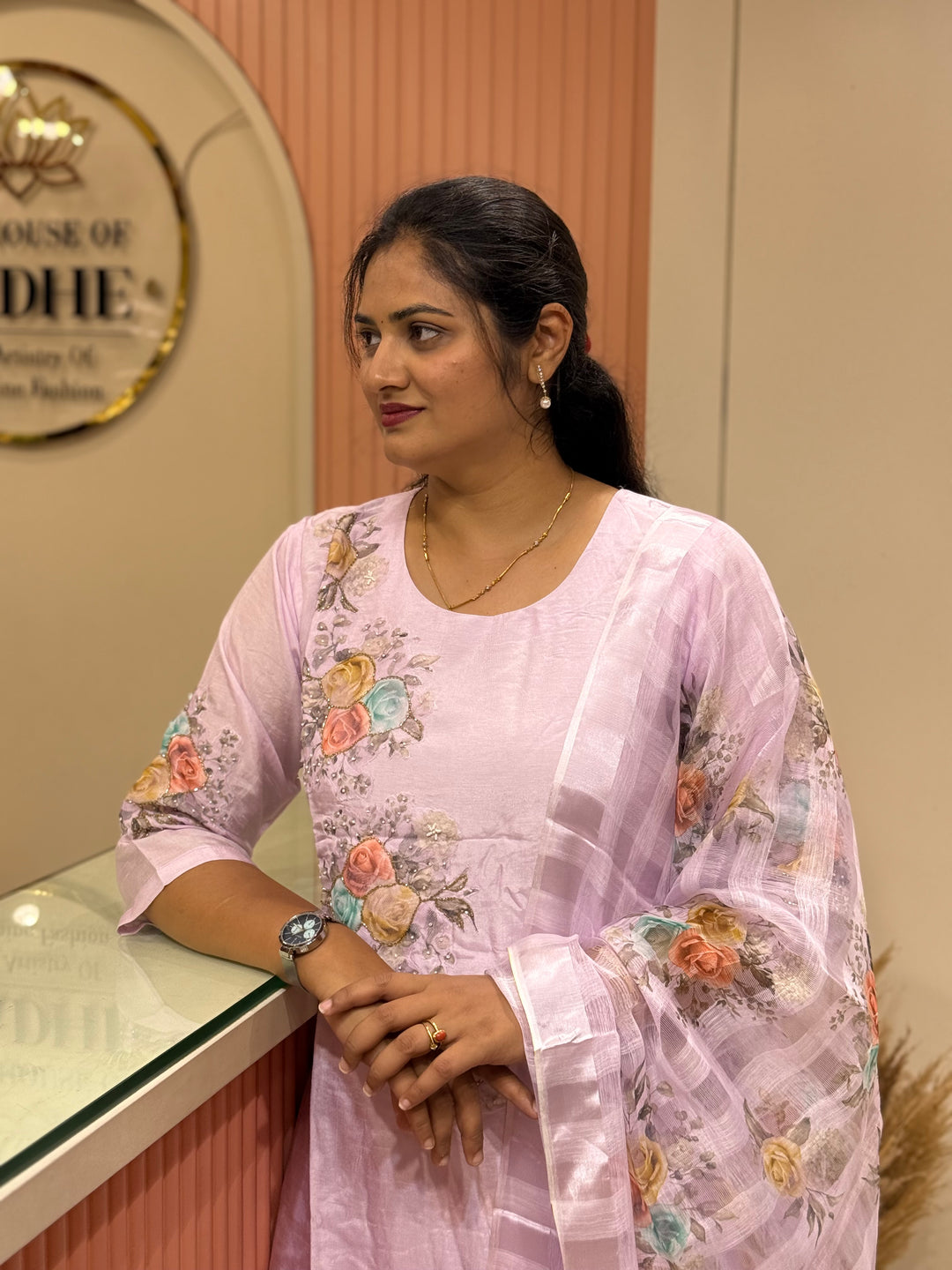 Dola Silk Collection with Floral Work | R219