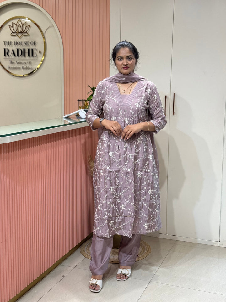Mul Chanderi Collection with Embroidery work | R204