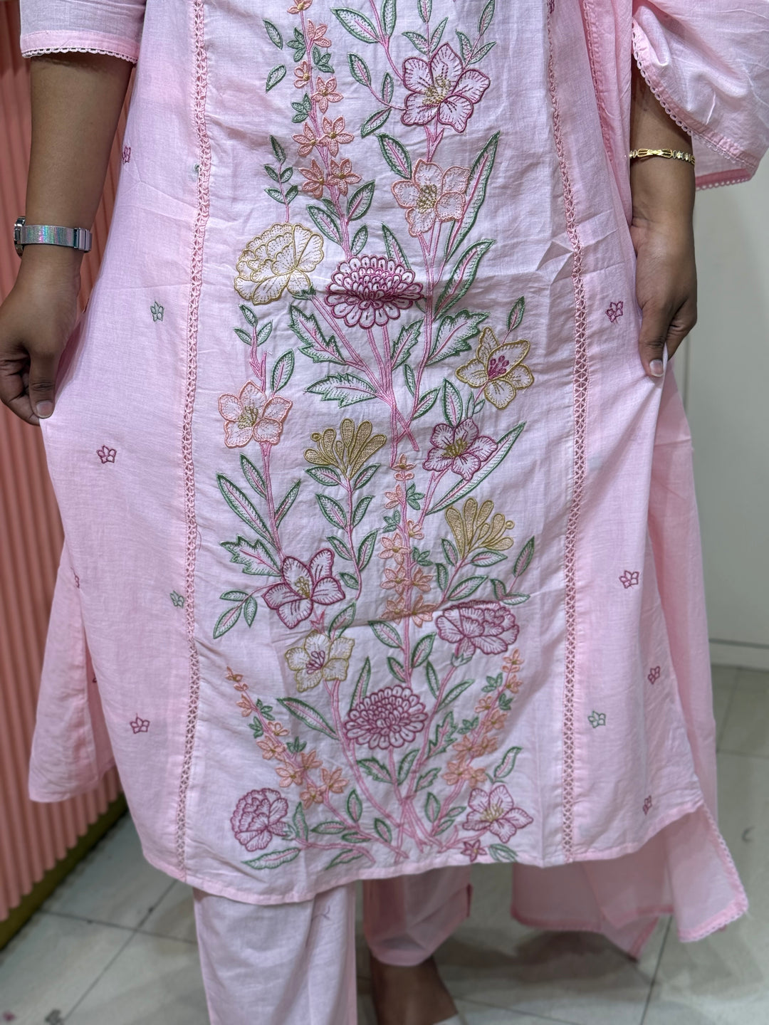 Mul Cotton Collection with Embroidery work (Cotton Lining)| R181