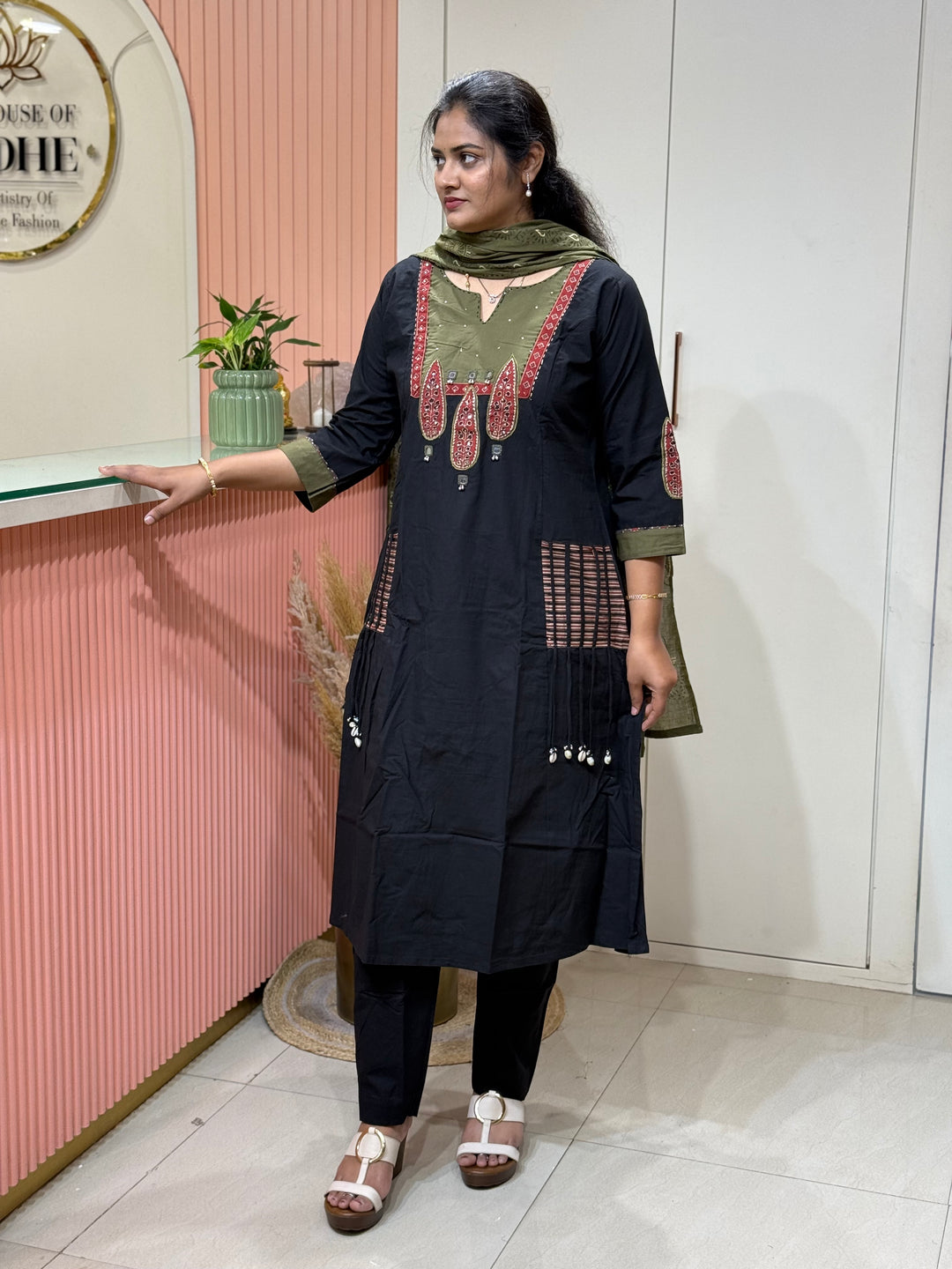 Cotton Collection with Patch Work (Print Dupatta) | R210