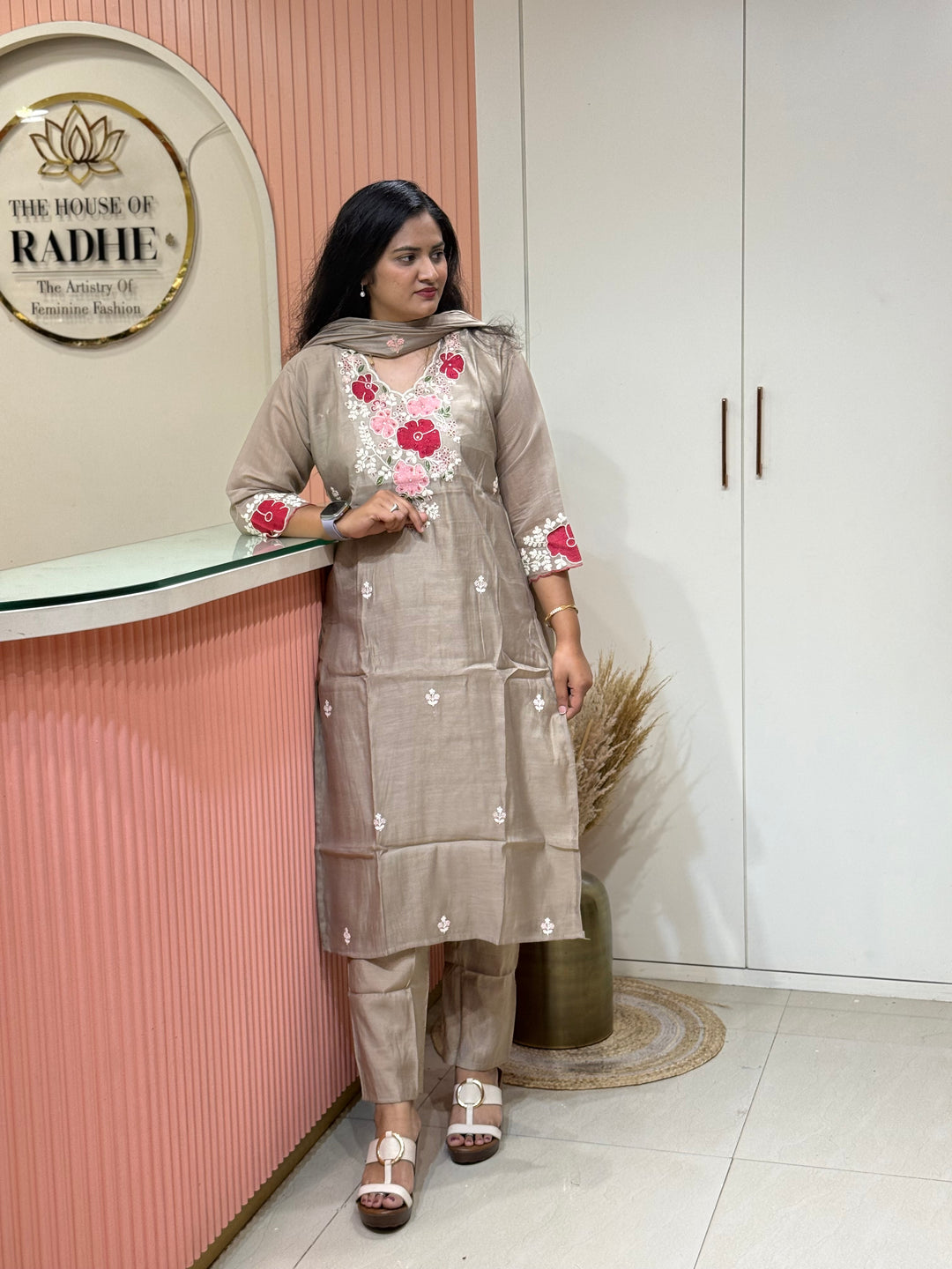 Mul Chanderi Collection with Embroidery work  | R208