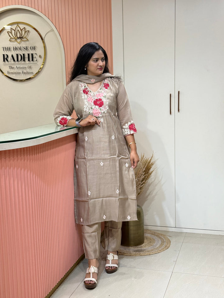Mul Chanderi Collection with Embroidery work  | R208