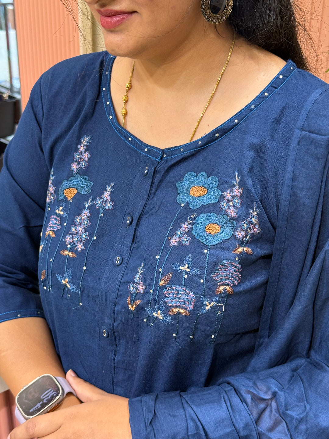 Khadi Cotton Collection with Embroidery Work | R220