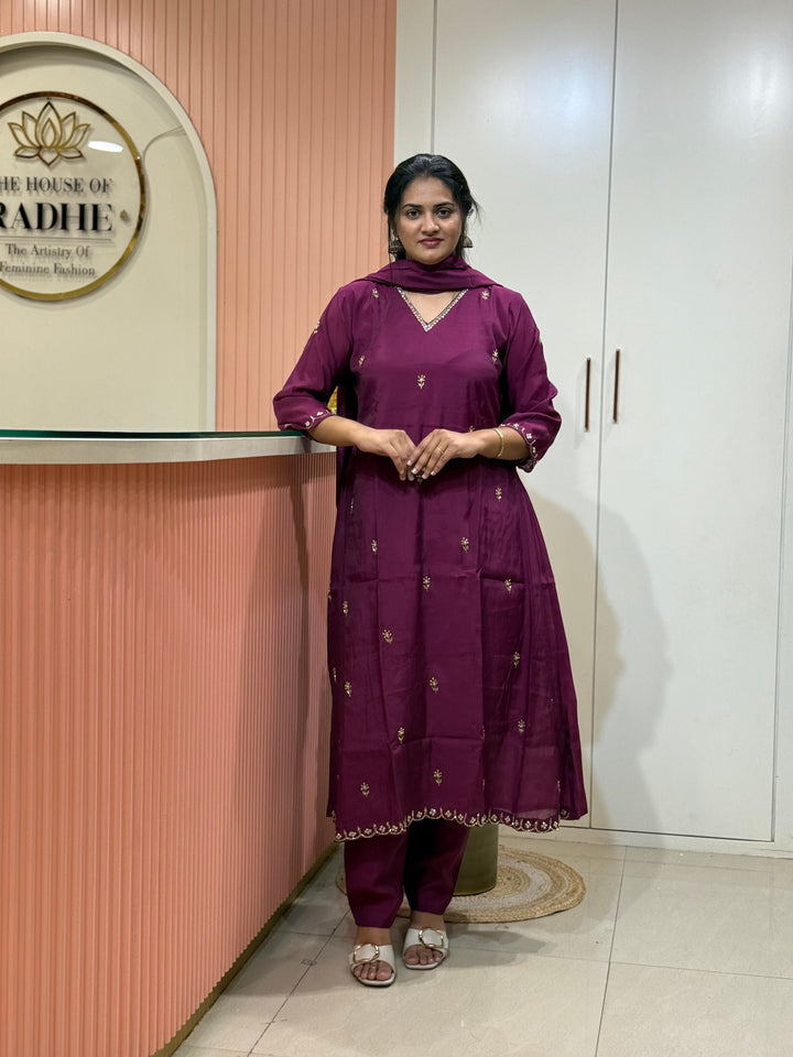 Mul Chanderi Semi Party Wear | R214