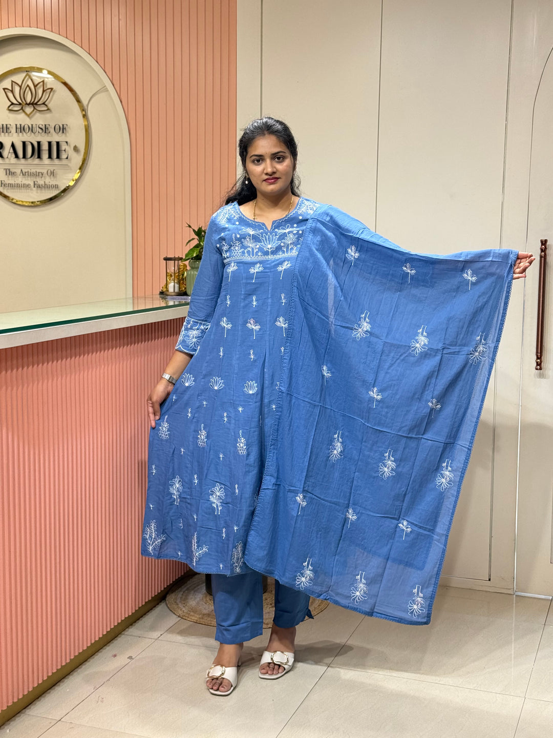 Mul Cotton Collection with Embroidery work (Cotton Lining)| R181