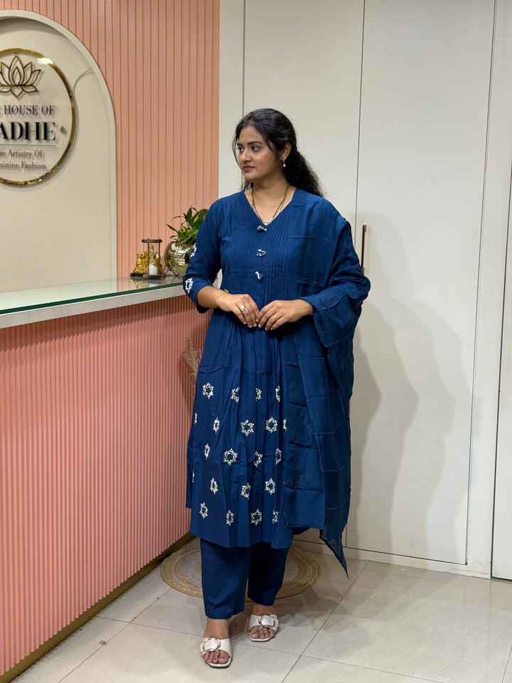 Premium Heavy Cotton Handwork Collection with Organza Dupatta (Cotton Lining )| R224