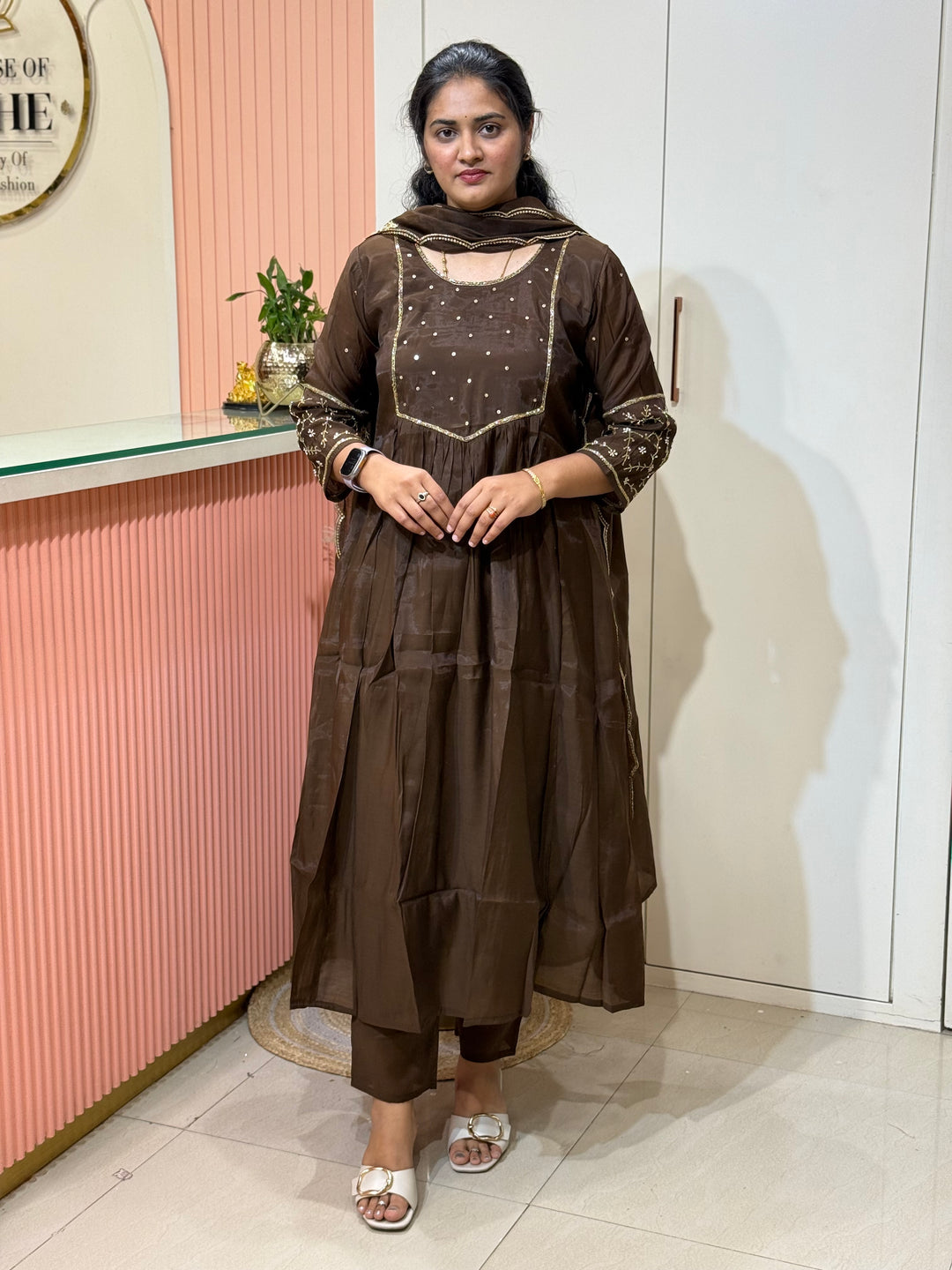 Mul Chanderi Semi Party Wear Collection | R205