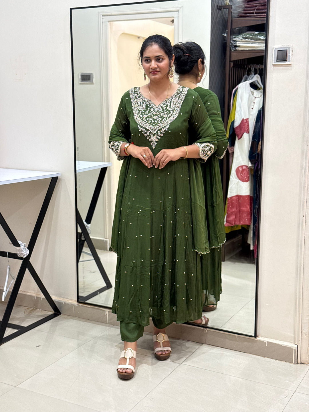 Pure Chinon Handwork Collection Party Wear  | R177
