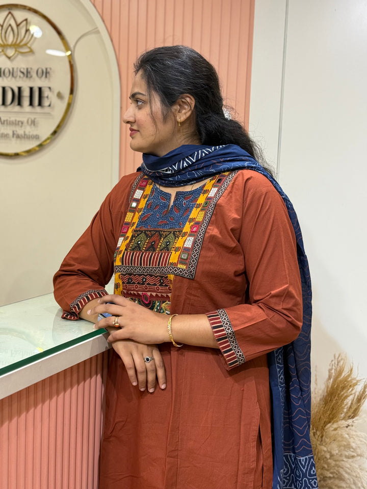 Pure Cotton Collection with Yoke Part Pattern | R210