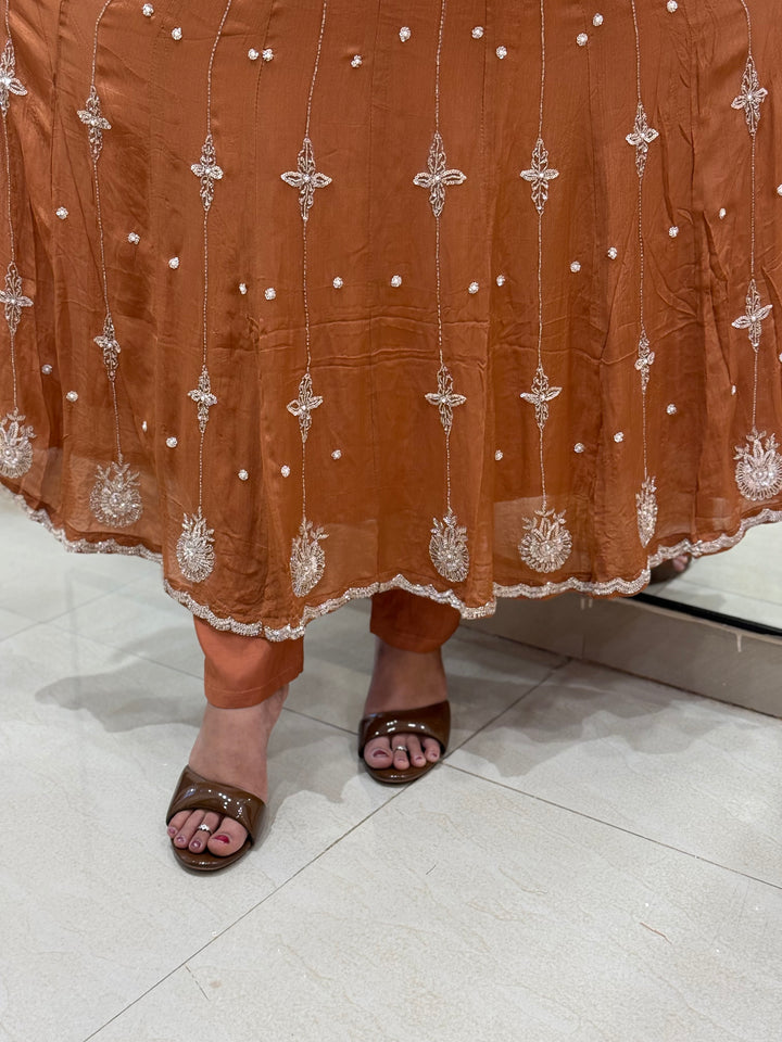 Pure Chinon Handwork Collection Party Wear  | R177