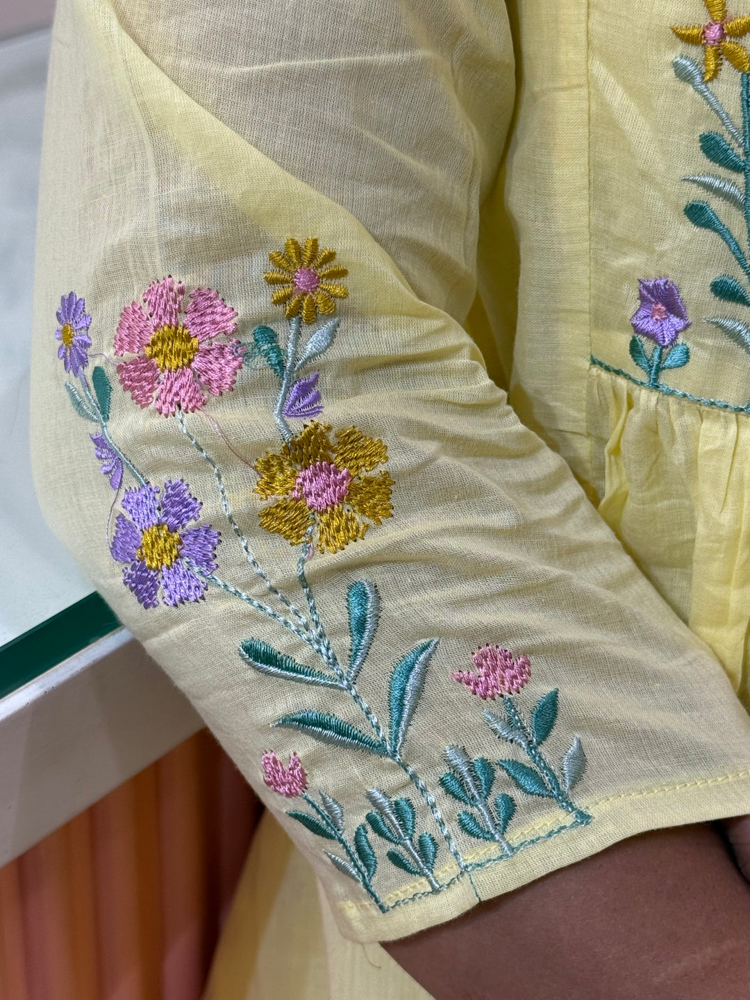 Pure Mul Cotton with embroidery Work (Pockets Available Both Sides)| R190