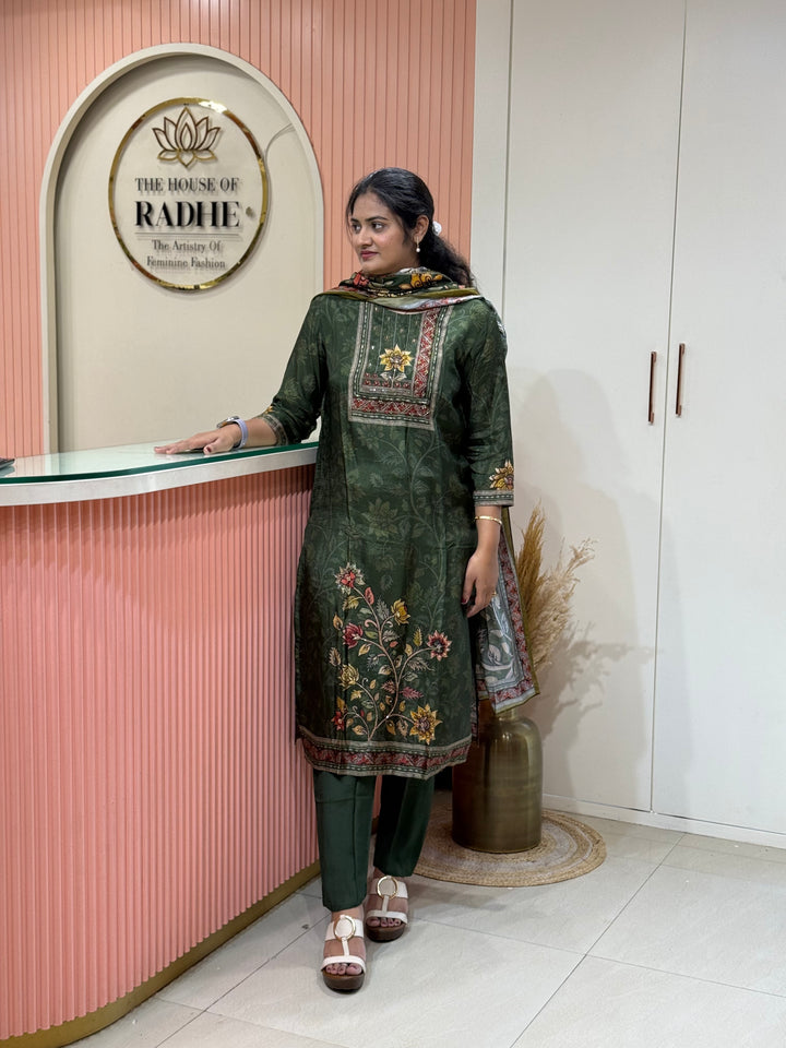 Tusser fabric with Figure design Collection (Cotton Lining )| R227