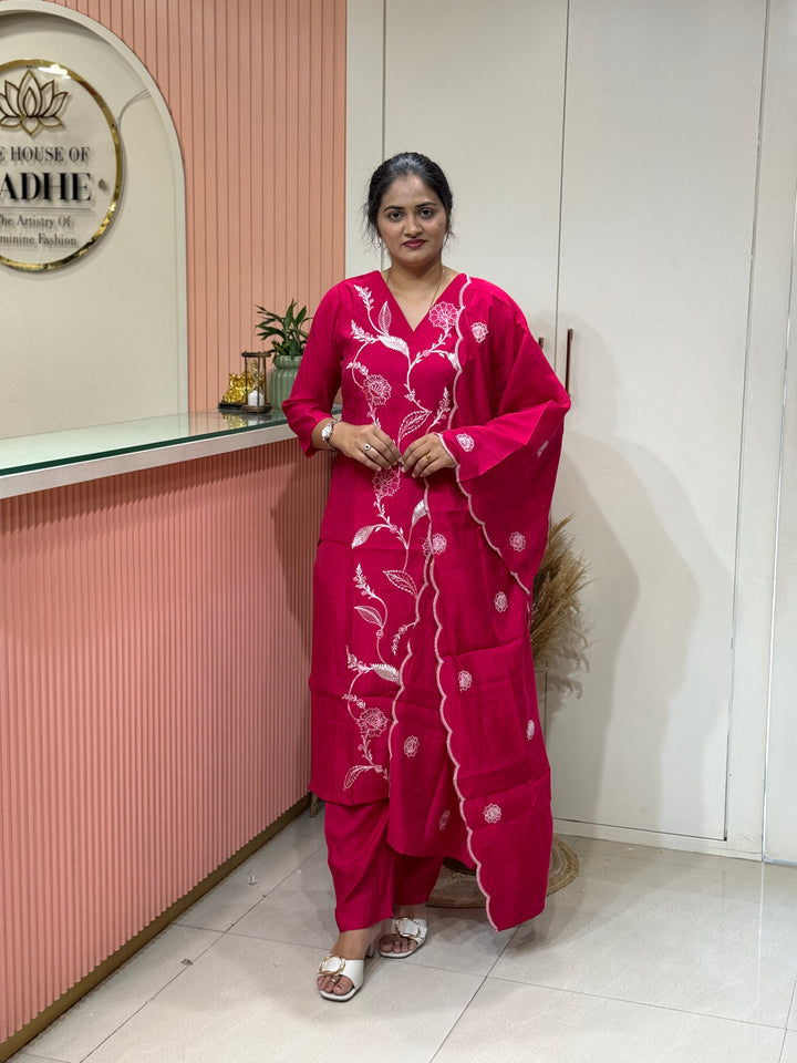 Mul Chanderi Budget-Friendly 3 pcs Set Collection | R222