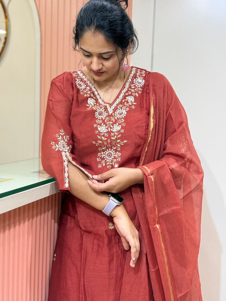 Banarasi Mul Chanderi Festive Suit Set – RADHE41