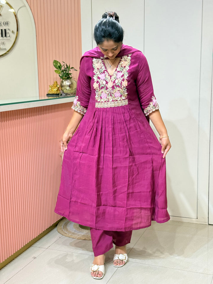 Premium Mul Chanderi Handwork Collection (SuperHit Design)| R206