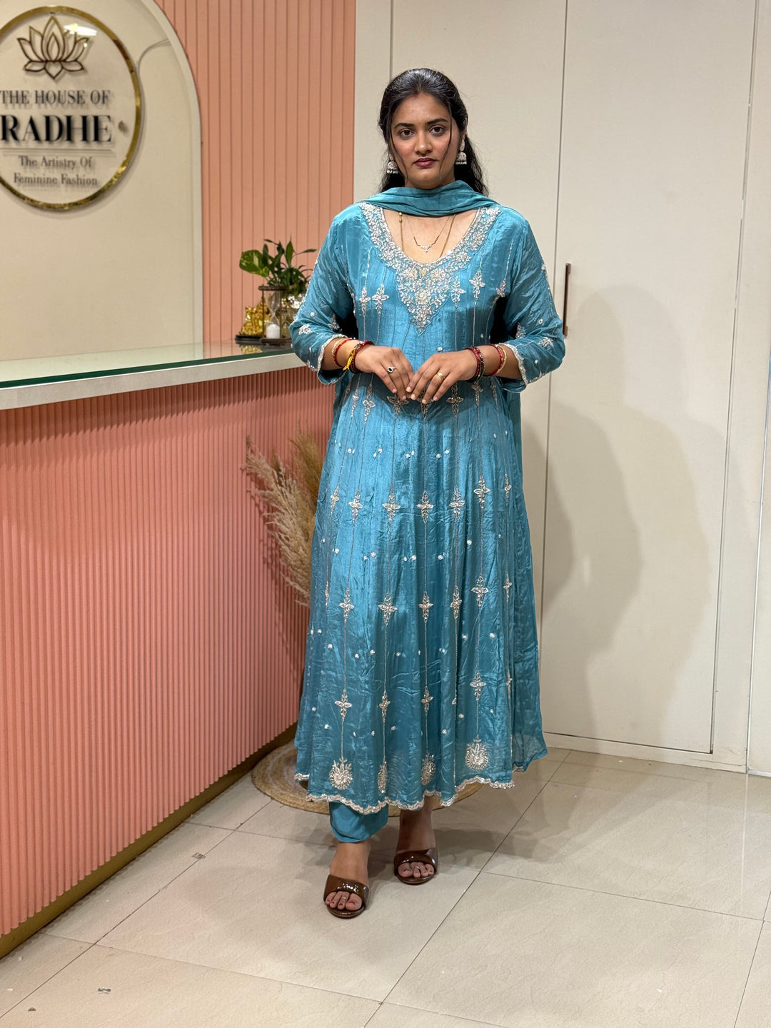 Pure Chinon Handwork Collection Party Wear  | R177