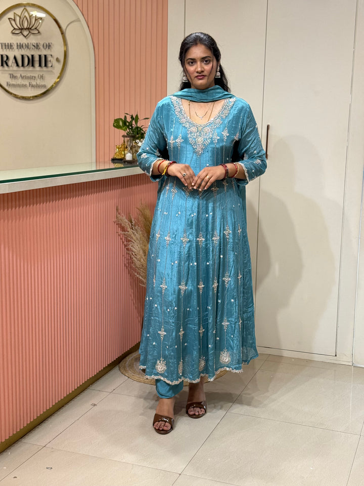 Pure Chinon Handwork Collection Party Wear  | R177