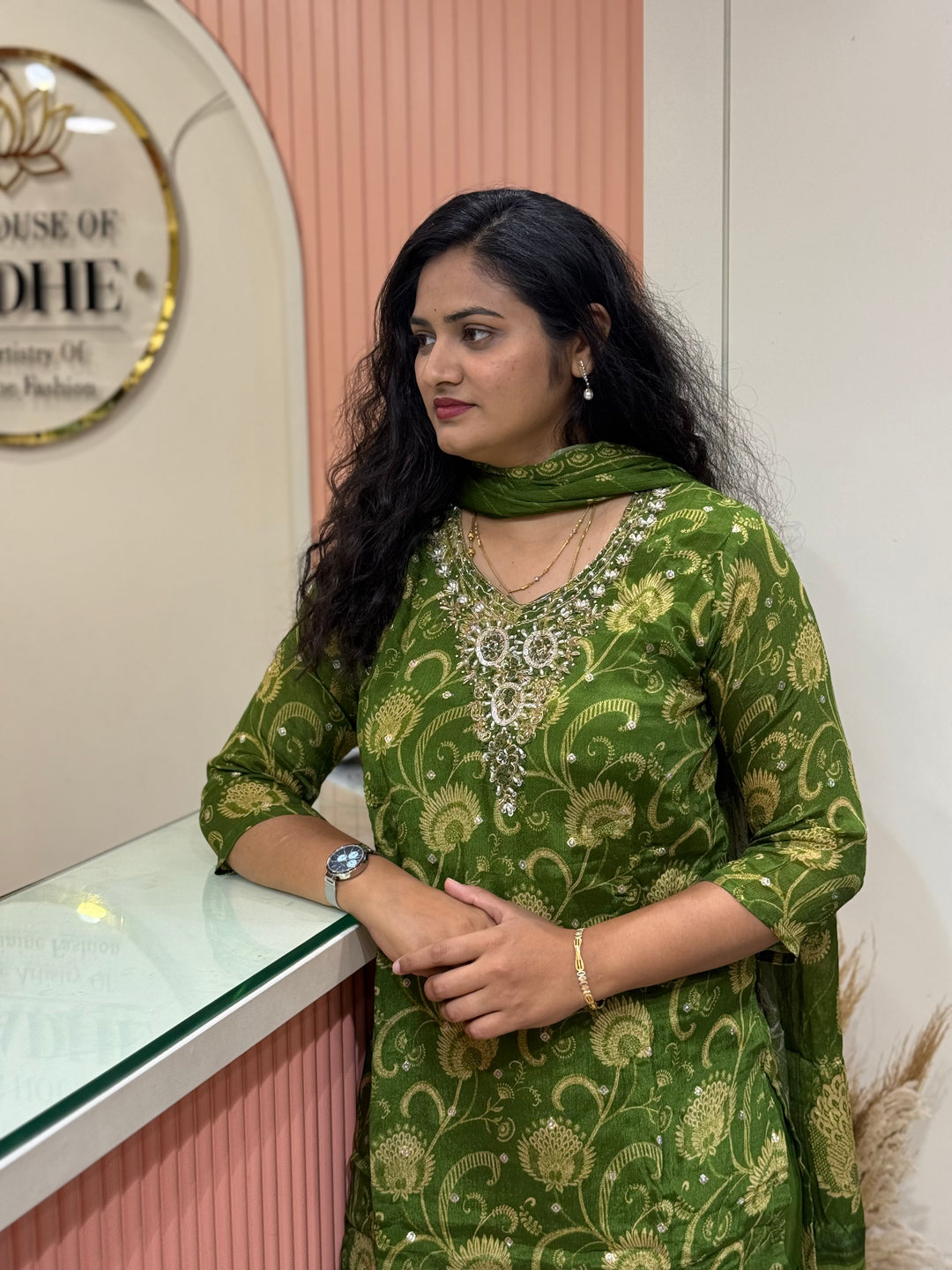 Pure Chinon Collection with Handwork(Cotton Lining )| R217