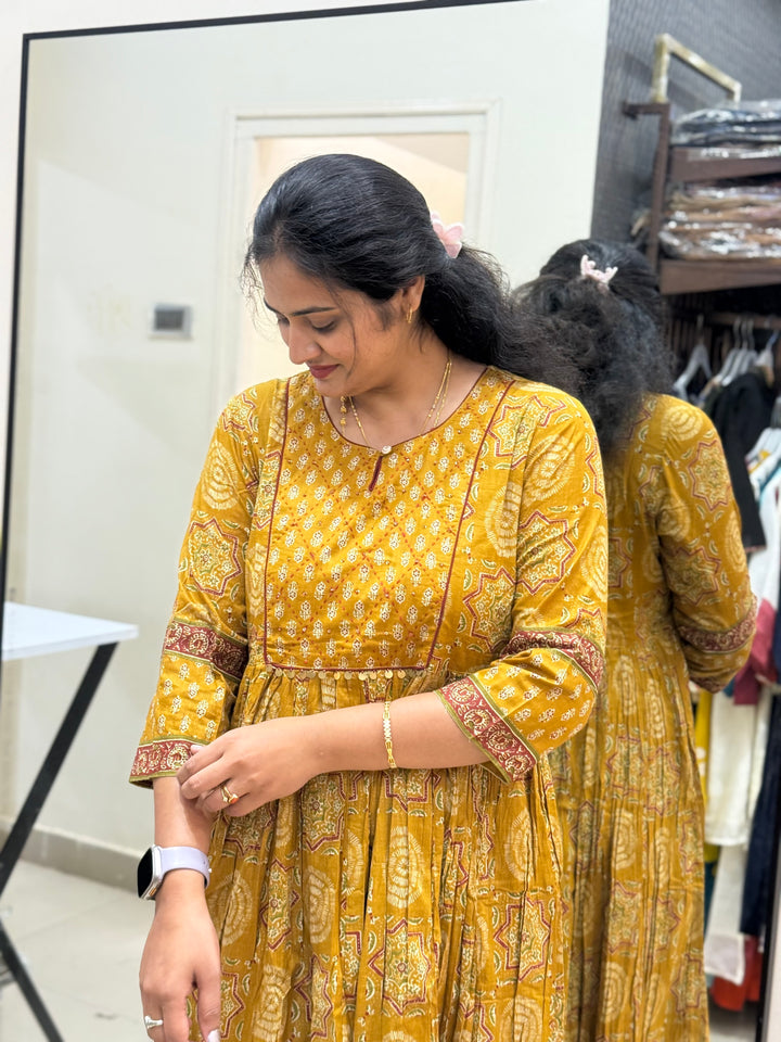 Pure Cotton Gown Collection With Cotton Lining &amp; Beautiful Prints | R144