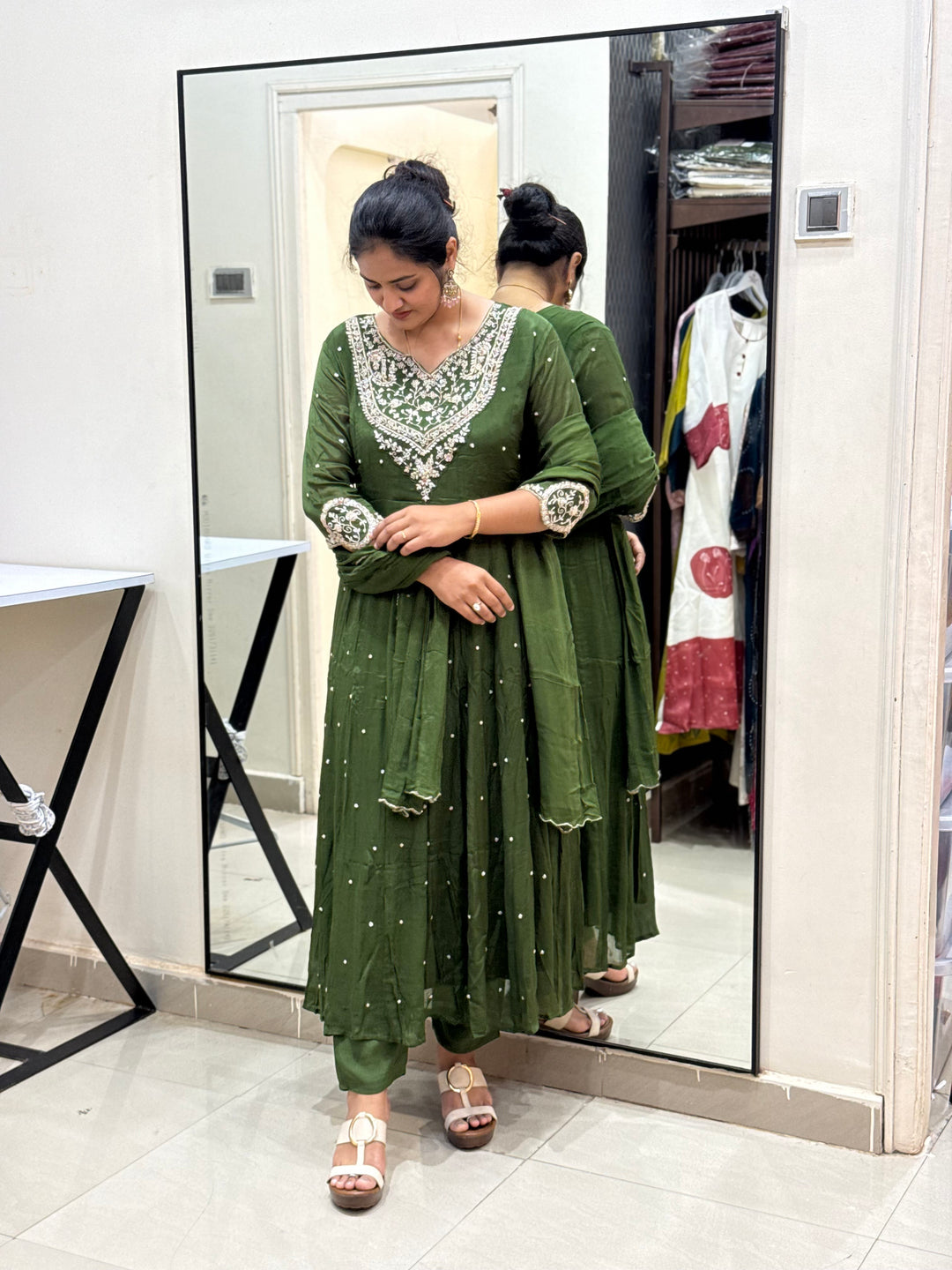 Pure Chinon Handwork Collection Party Wear  | R177