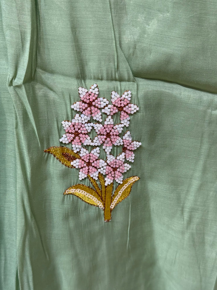 Pure Mul Chanderi handwork collection A Line Pattern | R229