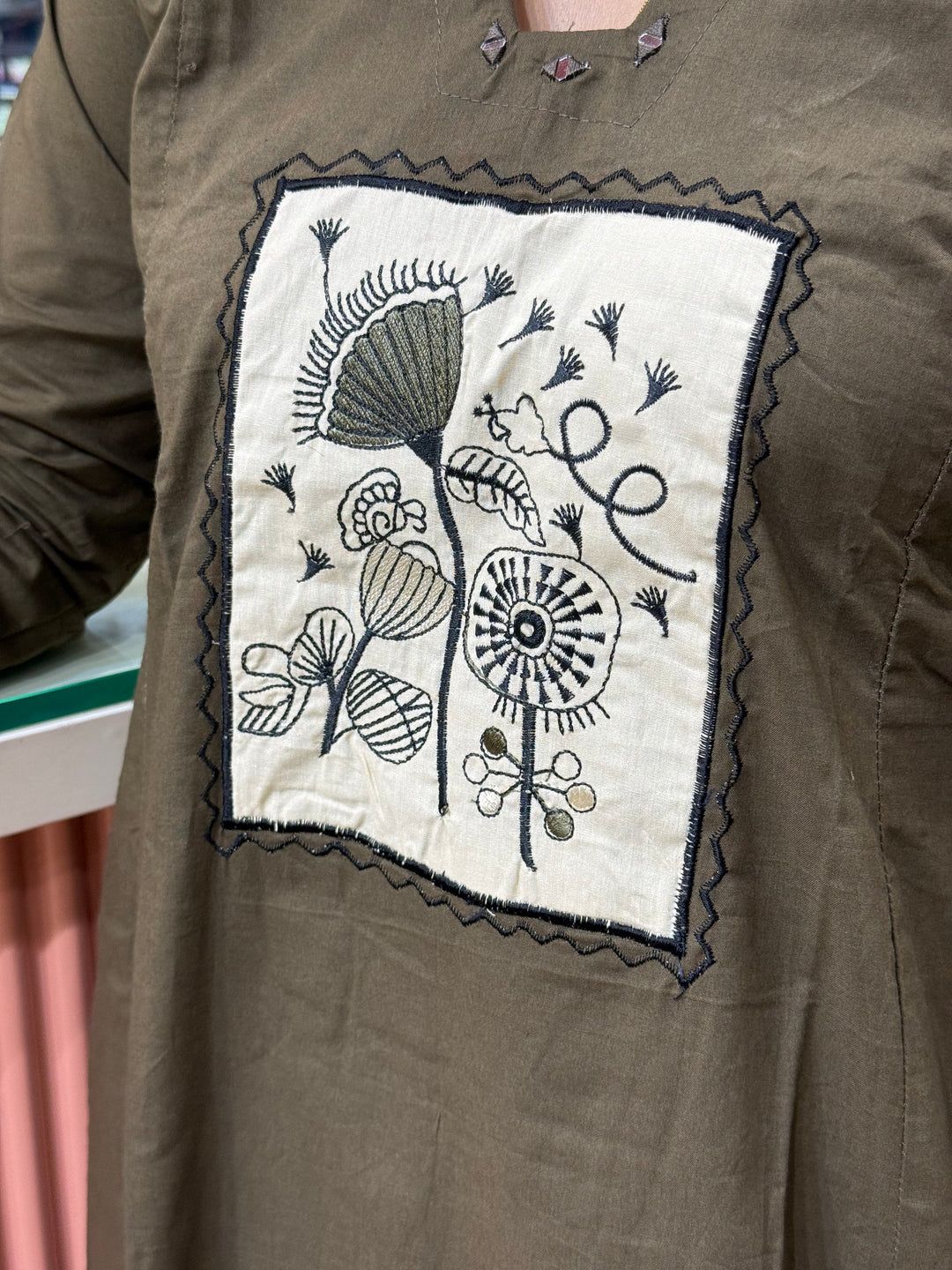 Cotton Beautiful Front &amp; Back Patchwork A-Line Collection | R220