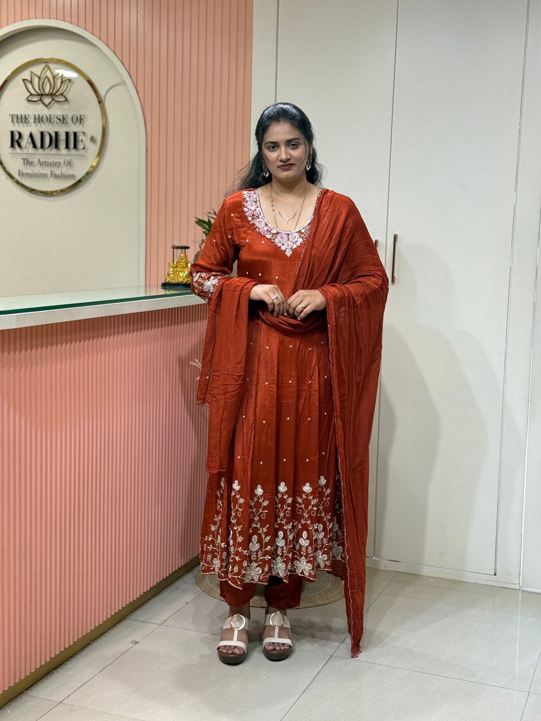 Pure Chinon Handwork Collection Party Wear  | R177