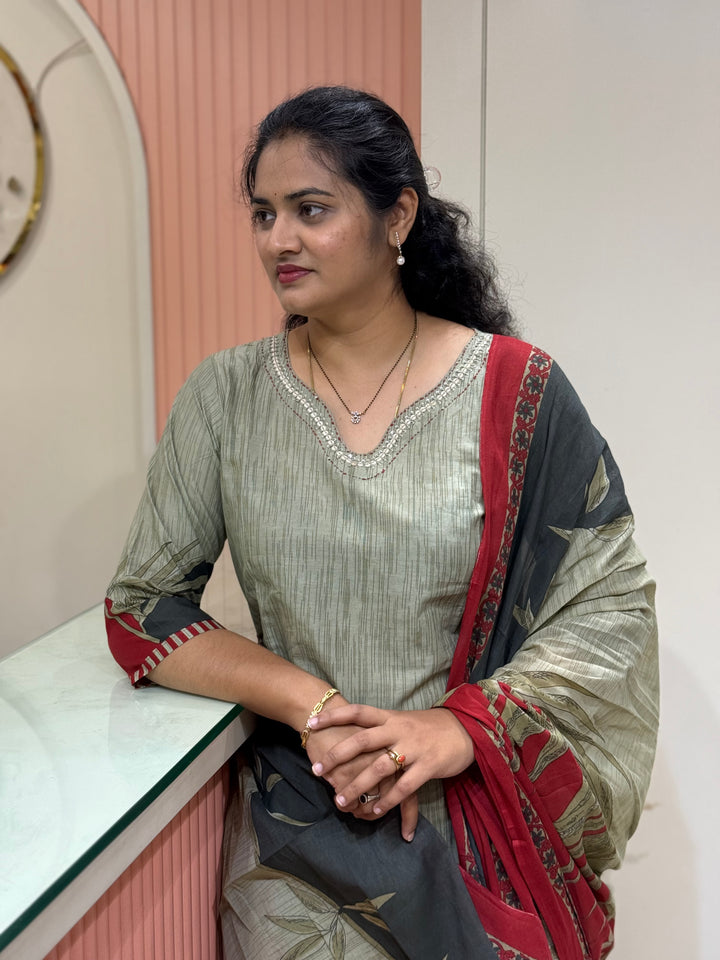 Cotton Collection with Beautiful Print with Full Length Cotton Dupatta | R230