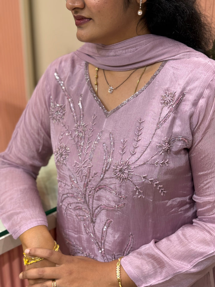 Pure Chinon Handwork Collection Party Wear  | R177