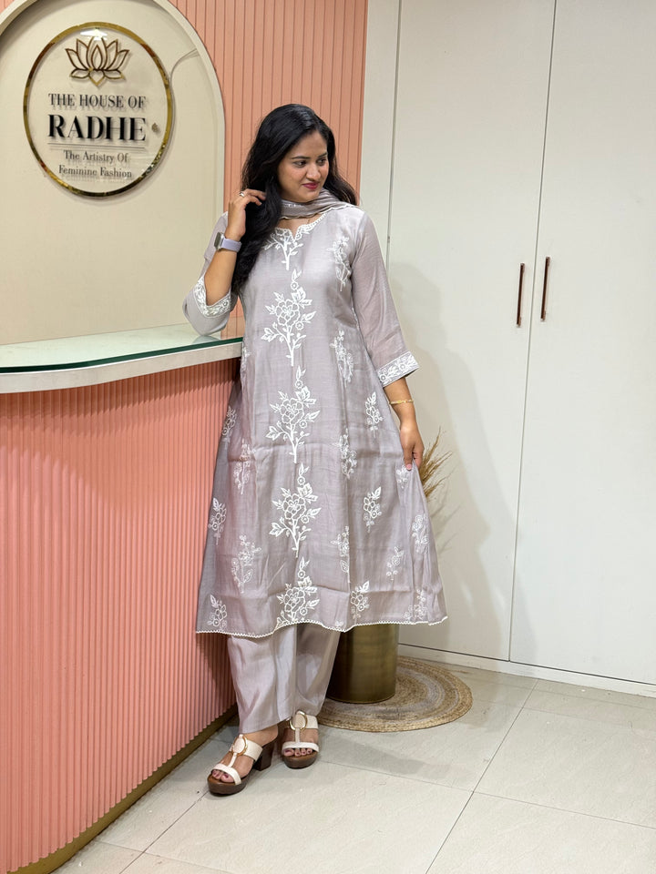 Mul Chanderi Collection with Embroidery work  | R208