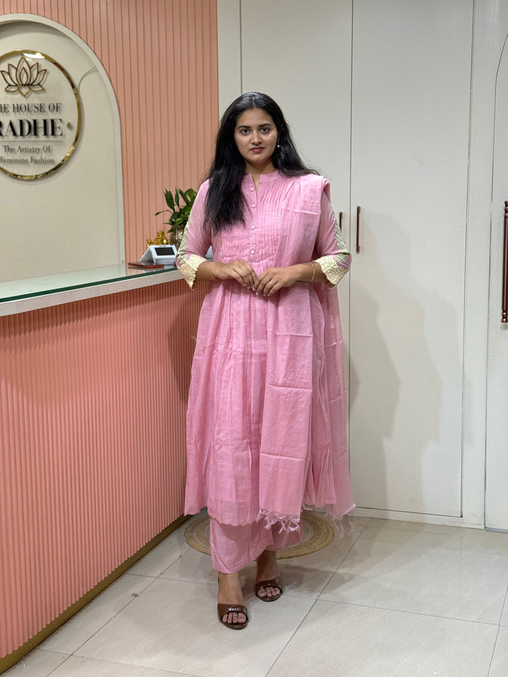 Banarasi Mul Chanderi Collection (Cotton Lining )| Applique Work | R225
