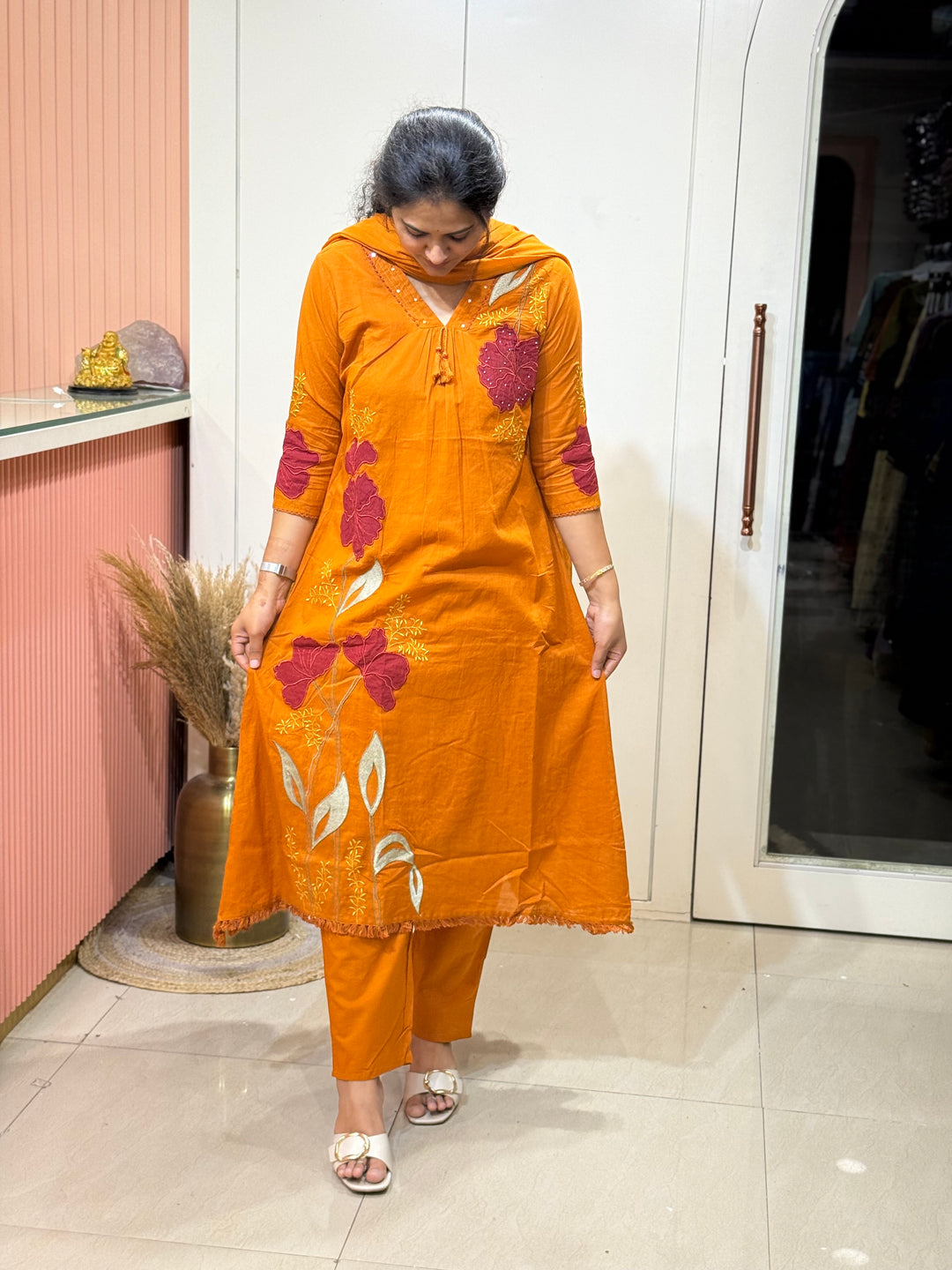 Mul Cotton 3 Pcs Set with cotton lining | R181