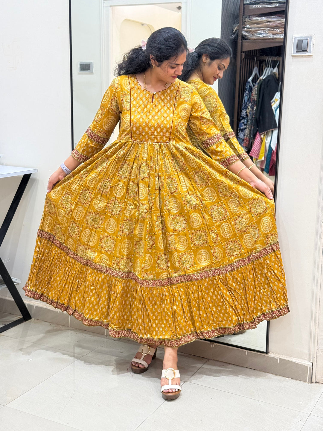 Pure Cotton Gown Collection With Cotton Lining &amp; Beautiful Prints | R144