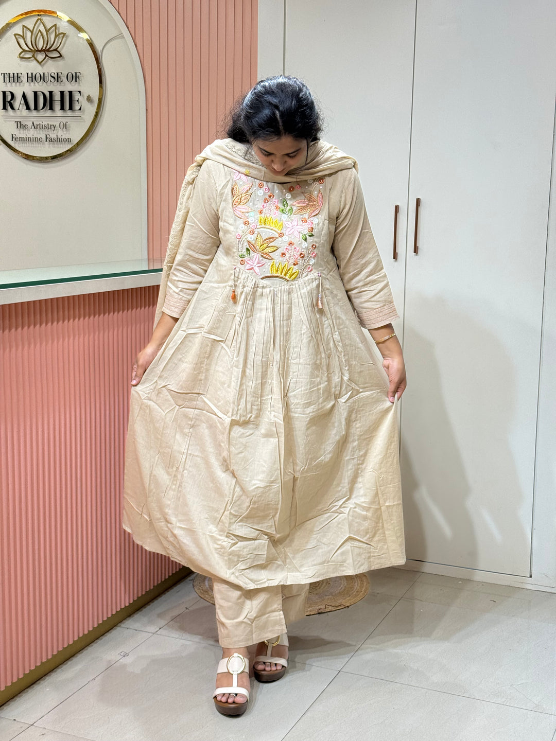 Pure Mul Cotton Embroidered Collection with Cotton Lining | R190