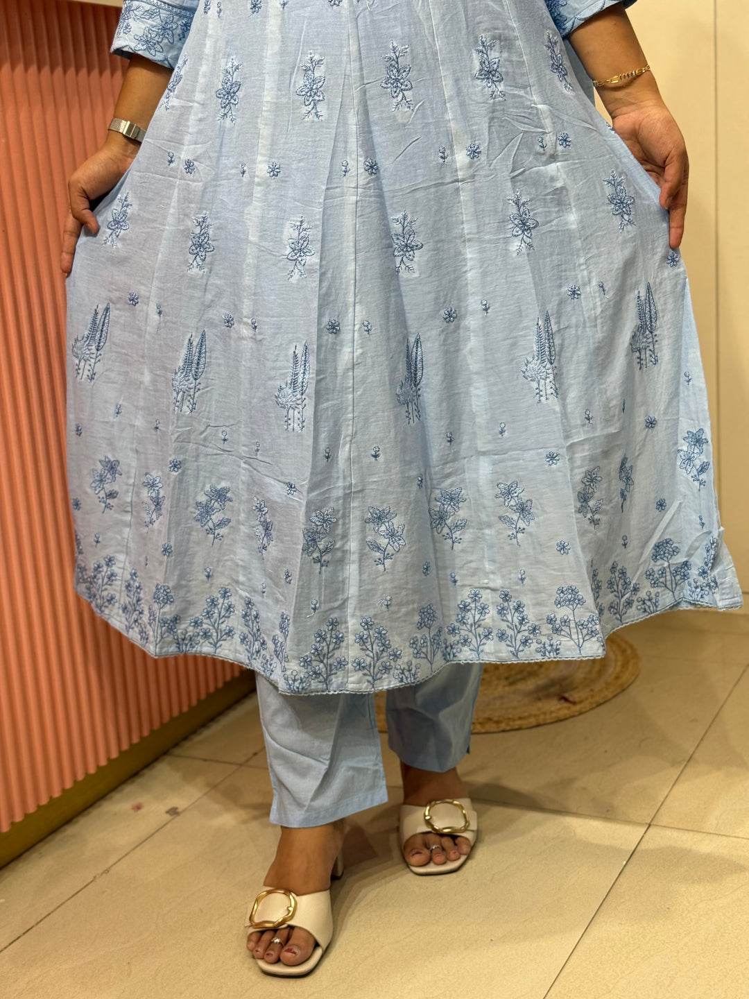 Mul Cotton Collection with Embroidery work (Cotton Lining)| R181