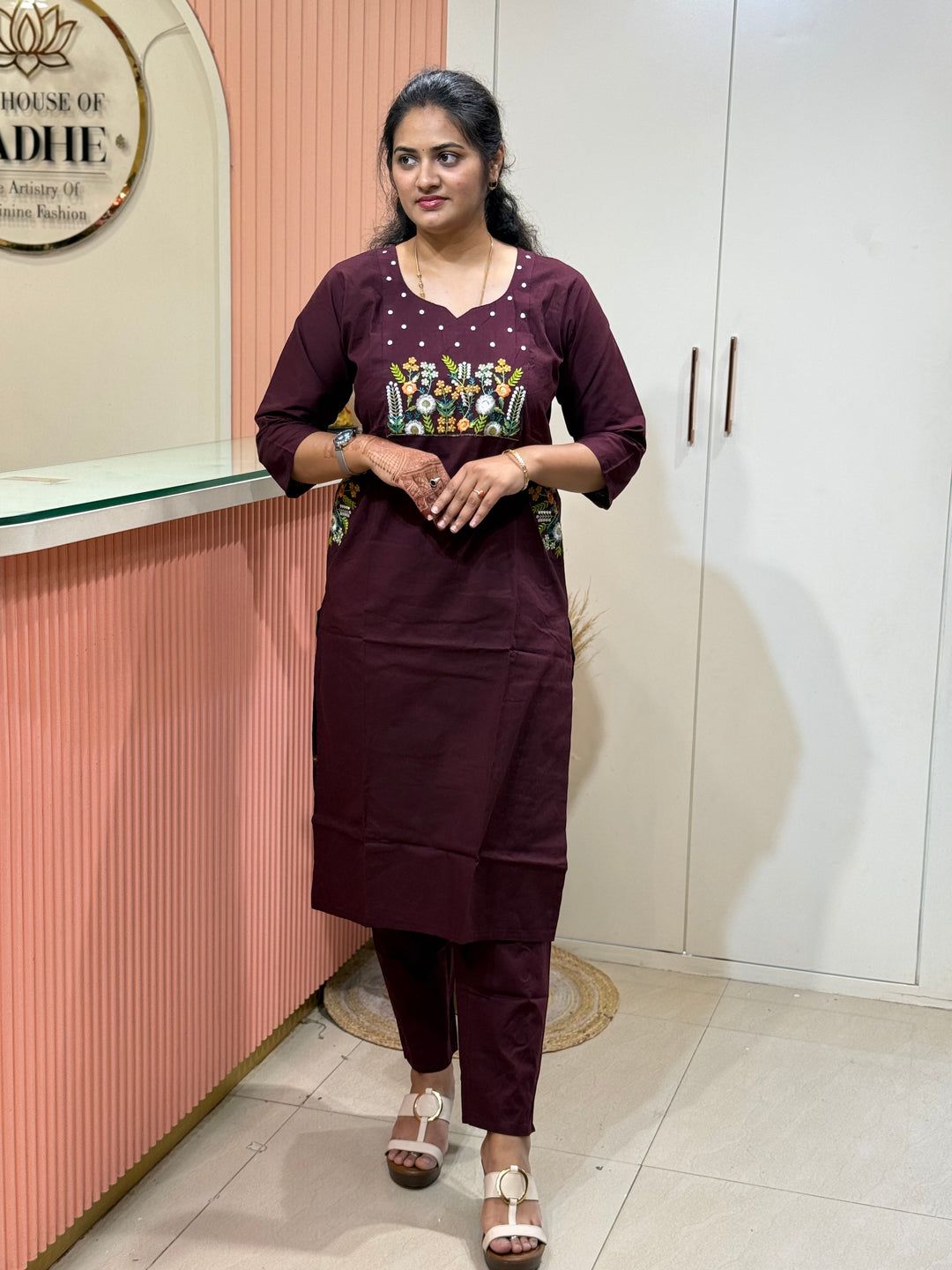 Cotton 2 Pc Kurta Set – Embroidered Collection | R137