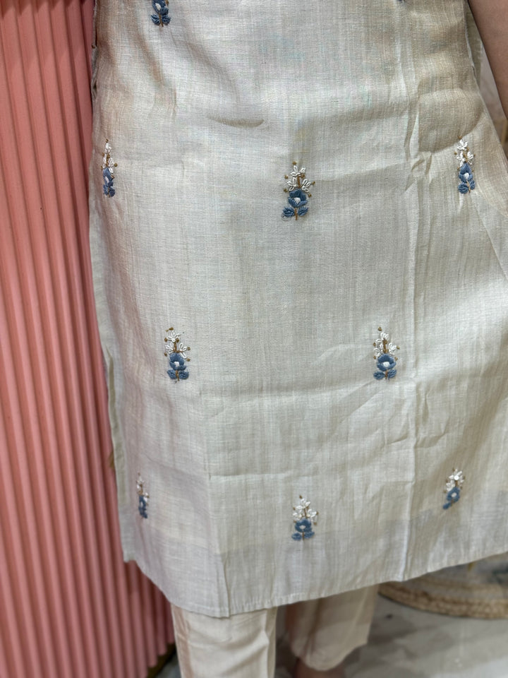 Pure Jamdani Collection with full Length Dupatta and Hand embroidery work (Cotton Lining )| R211