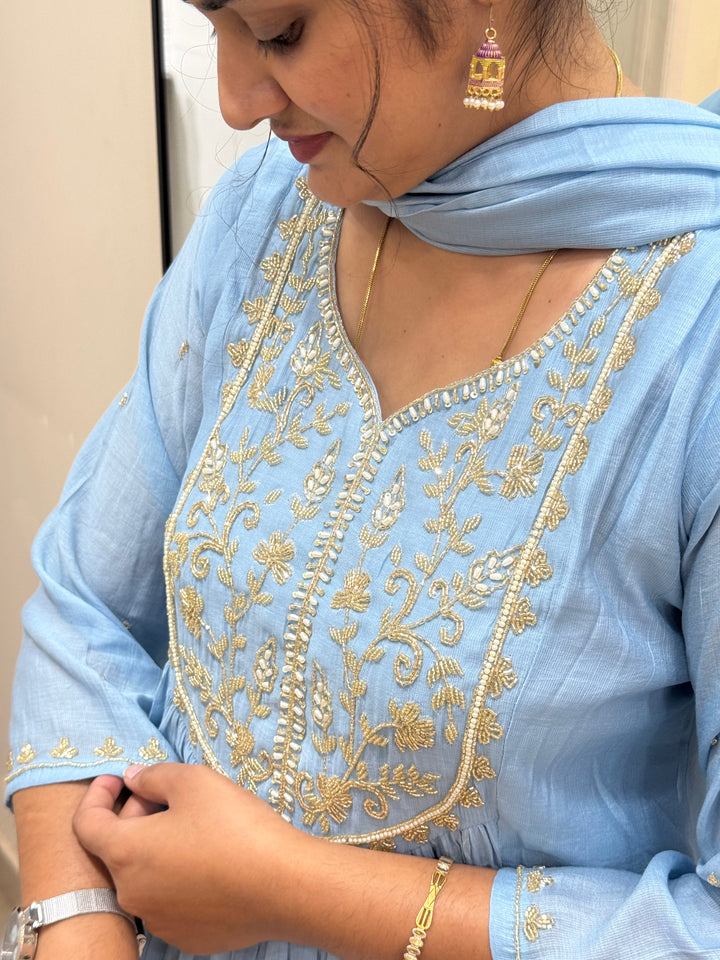 Premium Mul Chanderi Party wear Collection | R206