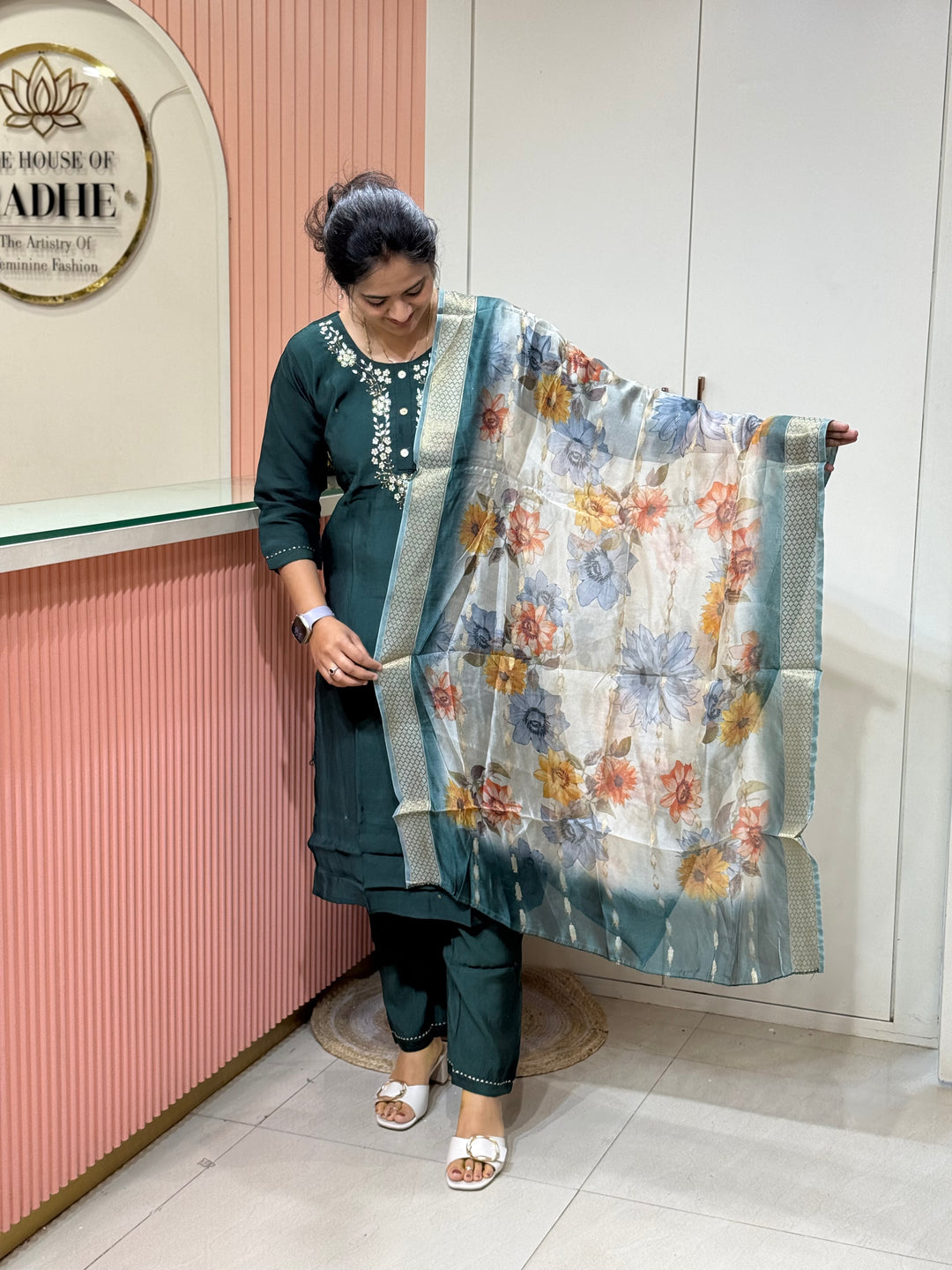 Budget-Friendly Roman Gloss Collection with Digital Dupatta | R222