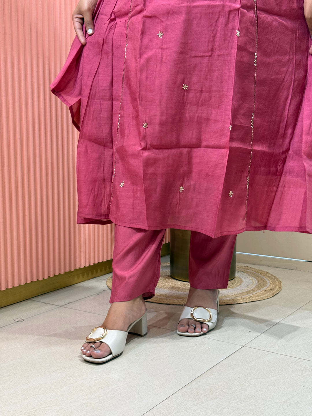 Mul Premium Mul Chanderi with Cut Dana work Party Wear Collection | R206