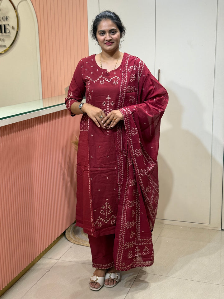 60-60 Cotton 3 piece kurta set | R170