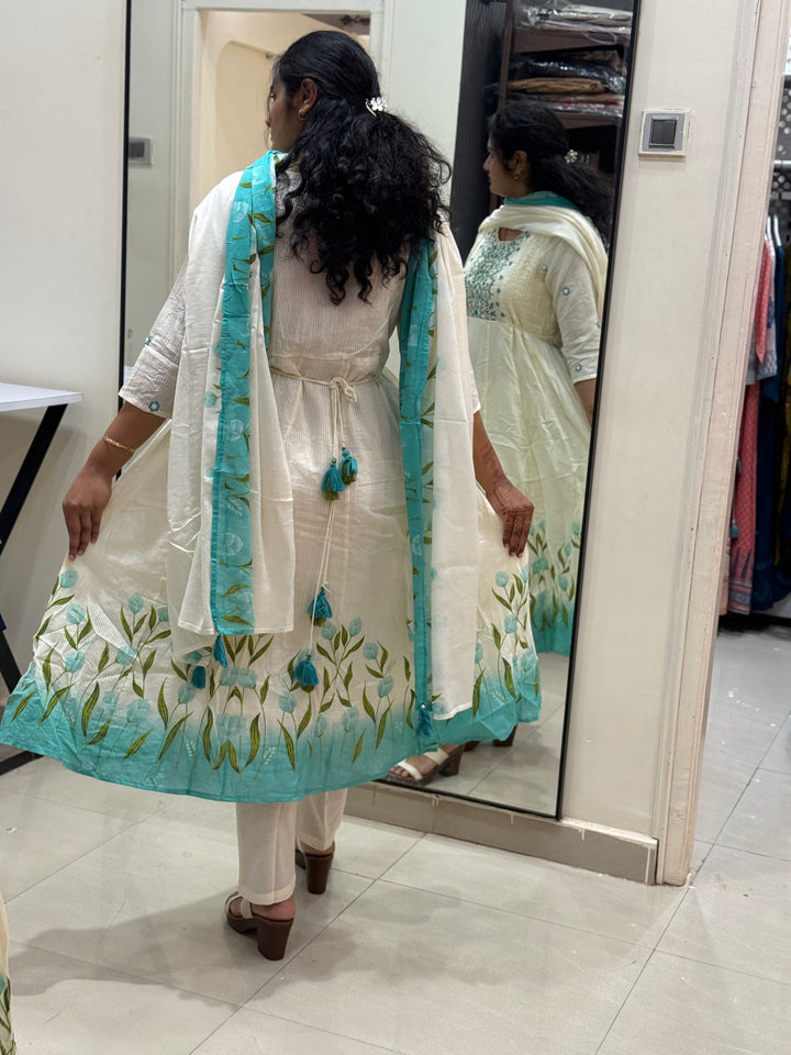 Premium Mul Cotton Anarkali Style Collection with cotton Lining | R164