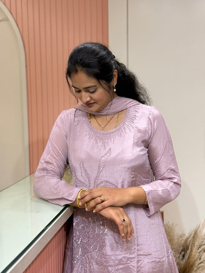Pure Chinon Handwork Collection Party Wear | R177