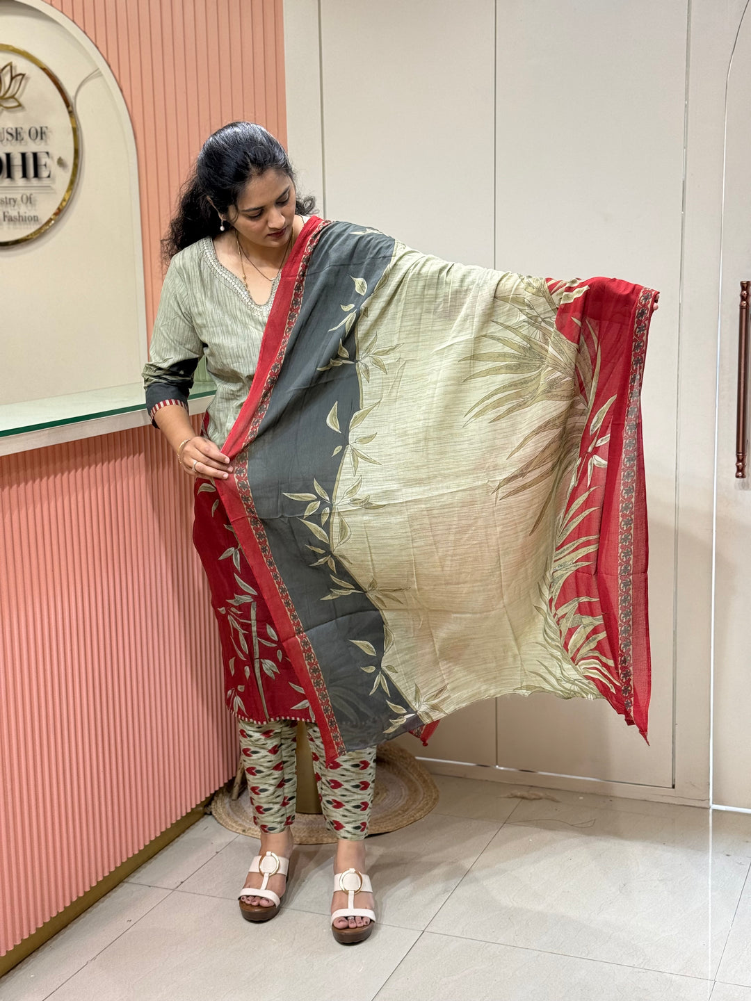 Cotton Collection with Beautiful Print with Full Length Cotton Dupatta | R230