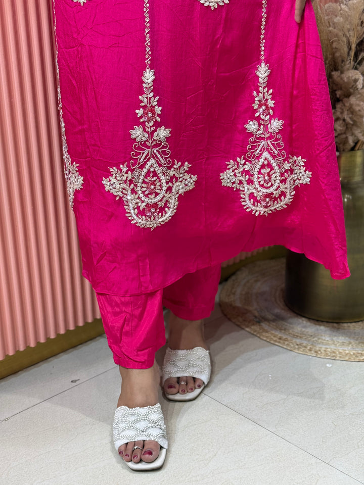 Pure Chinon Festive Collection | Full Handwork, Sequin &amp; Cut Dana | R177
