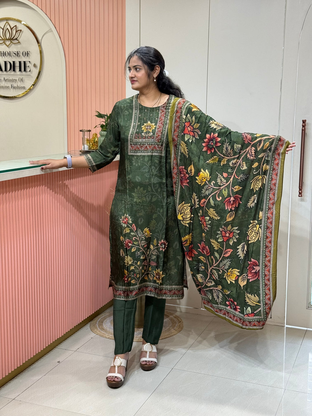 Tusser fabric with Figure design Collection (Cotton Lining )| R227