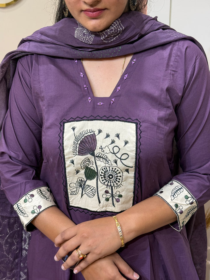 Cotton Beautiful Front &amp; Back Patchwork A-Line Collection | R220