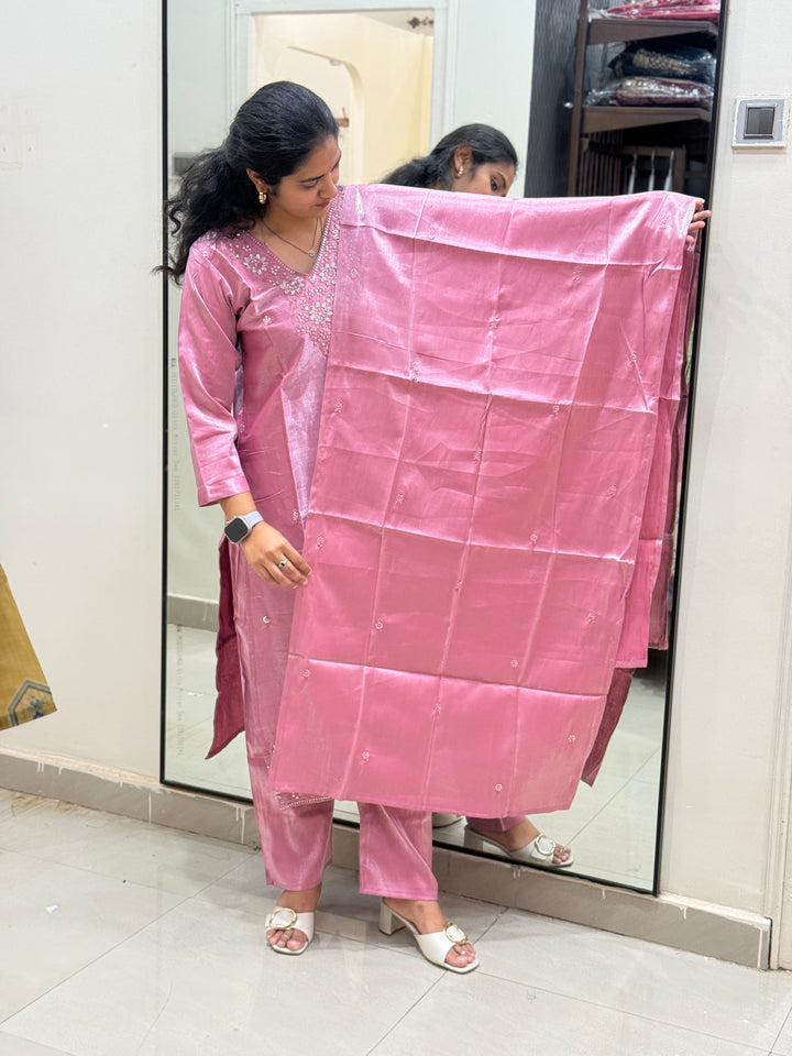 Premium Roman Silk Kurta Set – Elegant Collection | R116