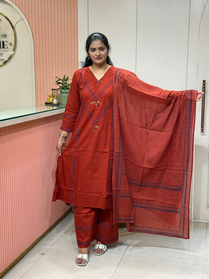 Cotton collection with Real Mirror work | R210